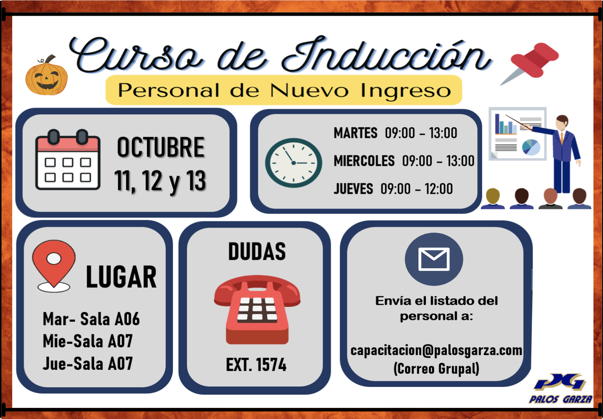 Curso de inducción personal de nuevo ingreso - Octubre 2022.